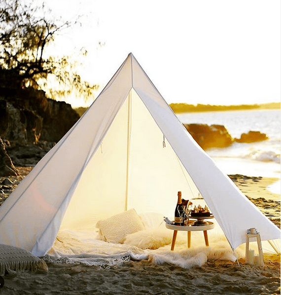 Teepee shop tent white